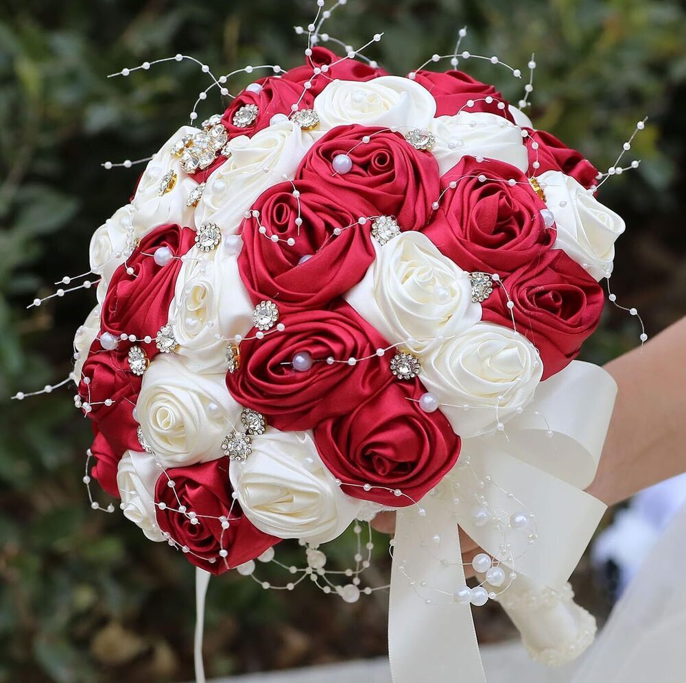 1433 Bridal Wedding Bouquet Round Bling Brooch Bouquet Throw Toss